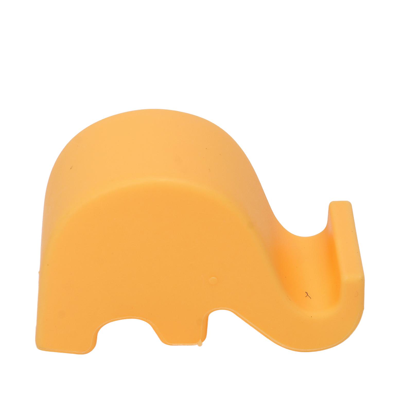 Cute Elephant Cell Phone Stand Plastic Phone Holder For Desk Home Office Birthday Giftorange