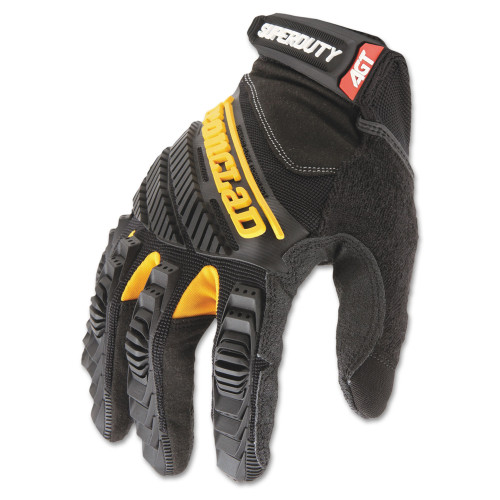 Ironclad SuperDuty Gloves， Large， Black/Yellow， 1 Pair (SDG204L)