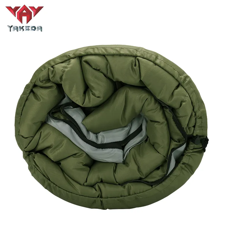 Yakeda Sleeping Bag 3kg Mummy Army green Keep Warm  30 Degree Waterproof Outdoor Camping Tactical Gear Sleeping Bags