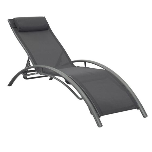 2-Piece Aluminum Outdoor Chaise Lounge