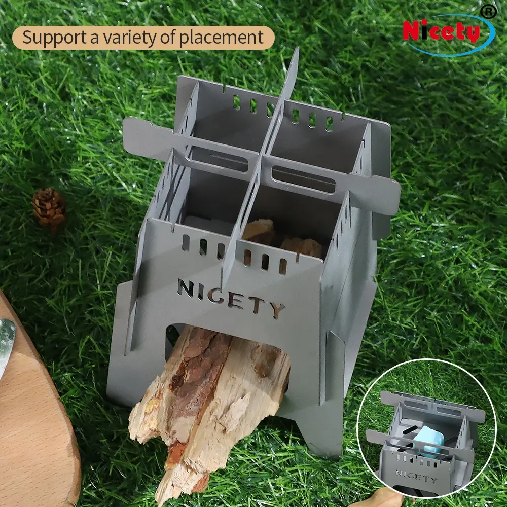 New Design Stainless Steel Portable Camping Stove for Outdoor Hiking