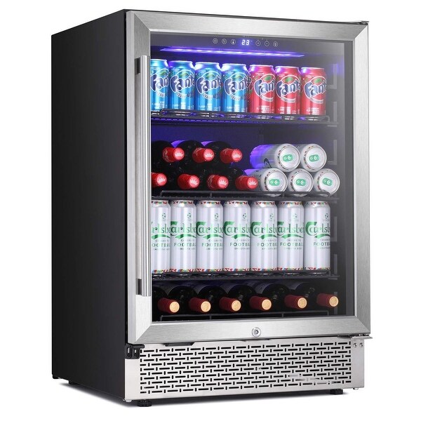 28 Bottle and 88 Can Single Zone Freestanding Wine Refrigerator