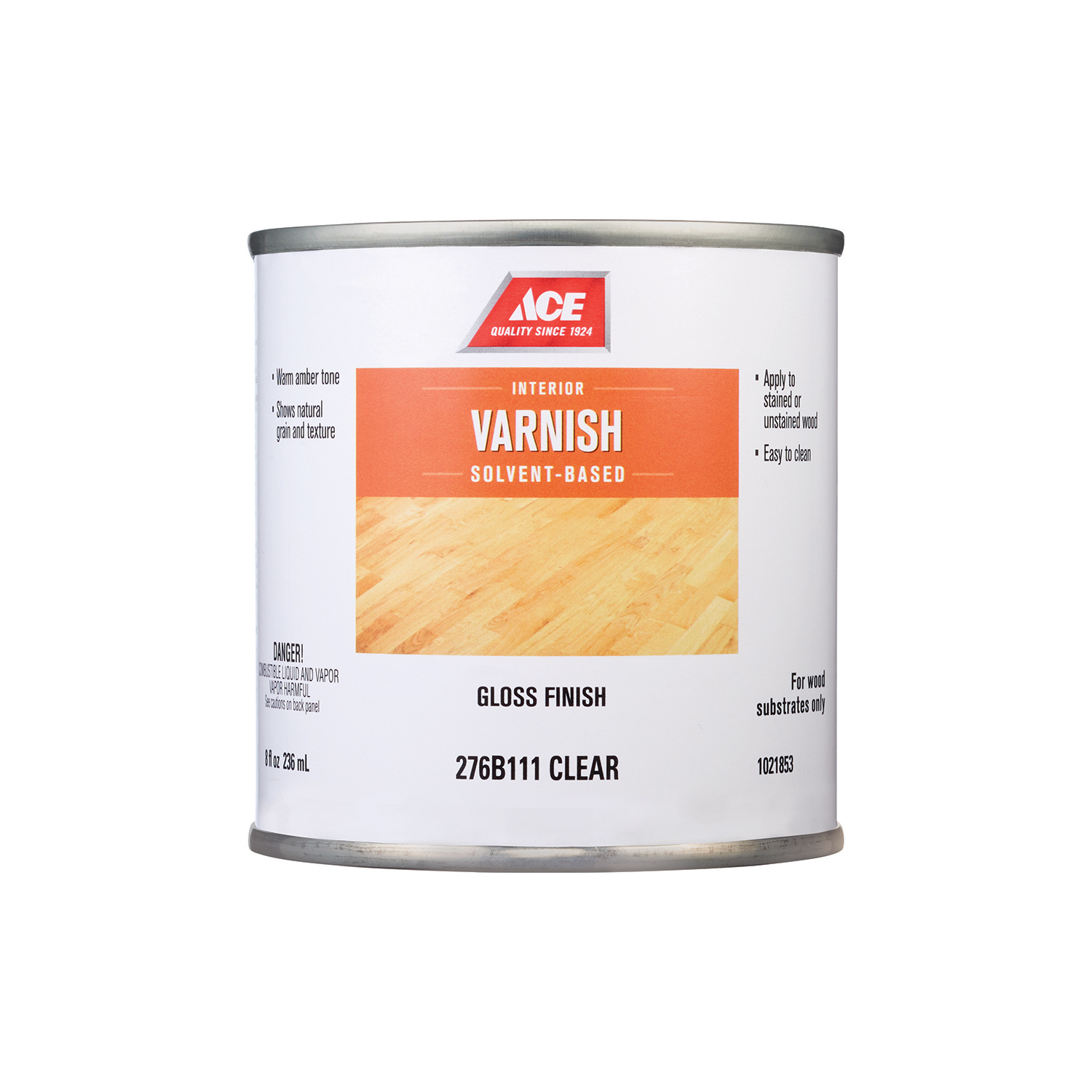 Ace Gloss Clear Solvent-Based Polyurethane Wood Finish 8 oz