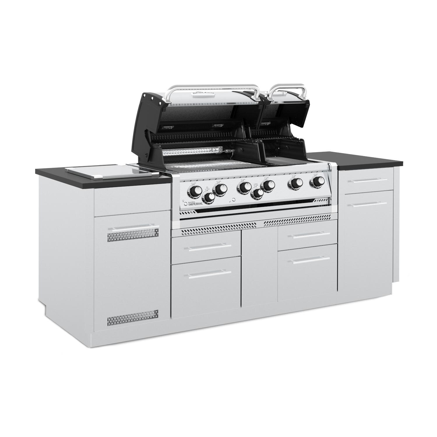 Broil King Imperial S 690i 6-Burner Propane Gas Grill Center With Rotisserie and Side Burner