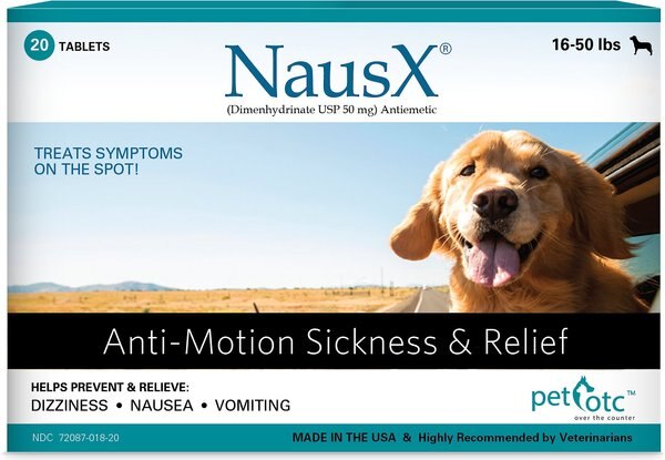 Pet OTC NausX Medication for Motion Sickness for Medium Breed Dogs