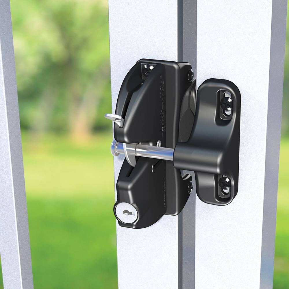 LOKKLATCH DD Black Key-Lockable Gate Latch 50560