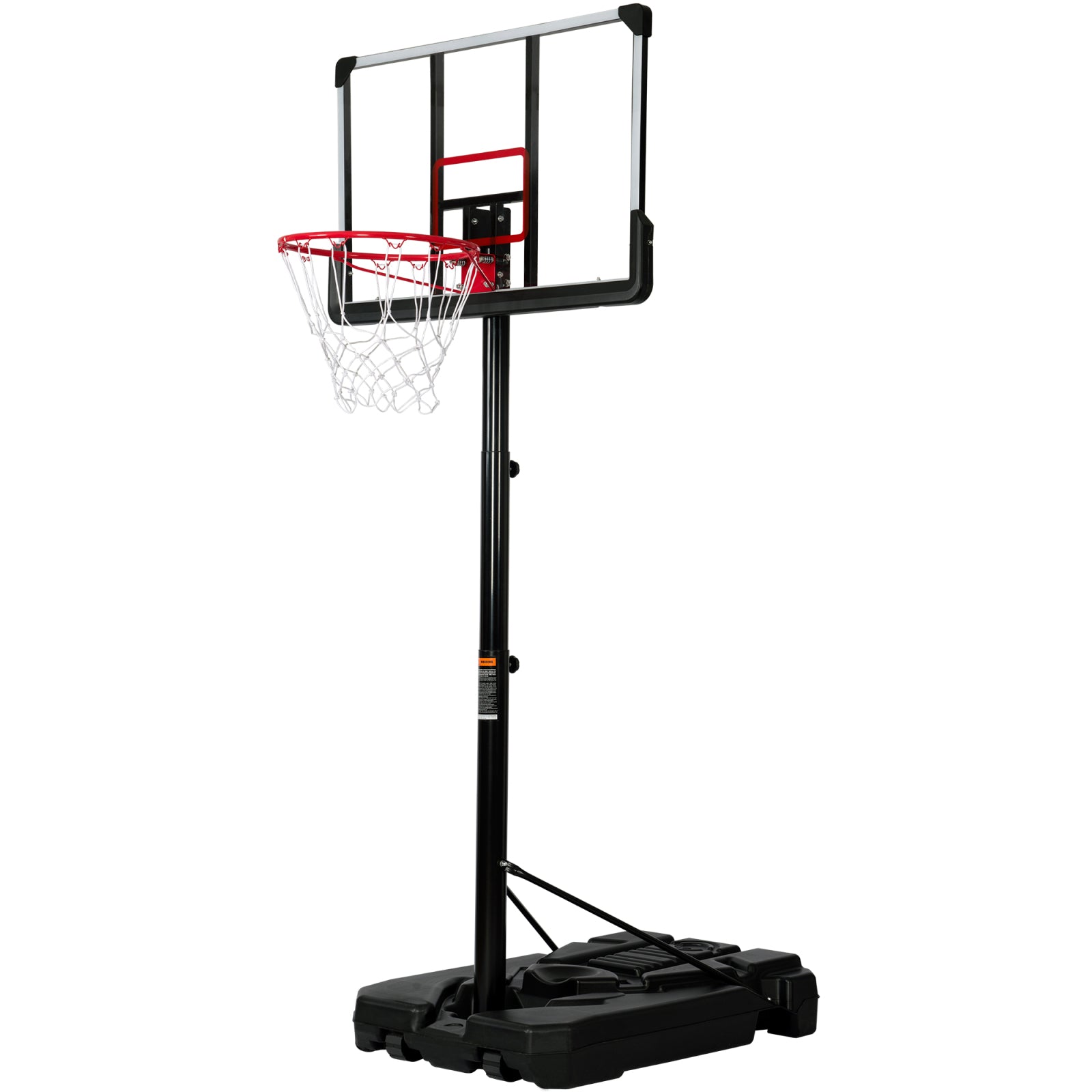 Pouseayar Portable Basketball Hoop and Goalt with 6.6-10ft Height， Black