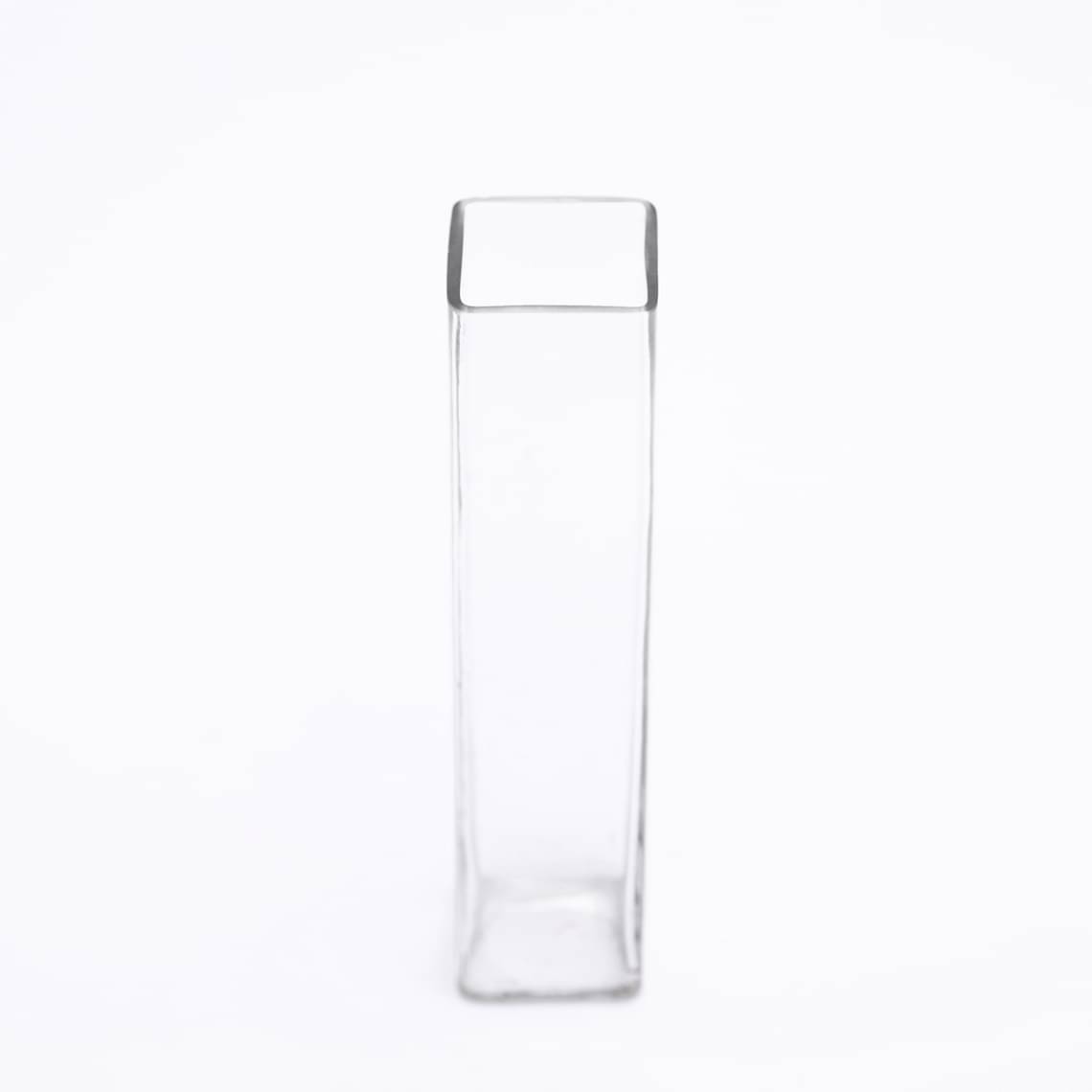 2 inch (5 cm) Square Glass Vase (9 inch (23 cm) Height)