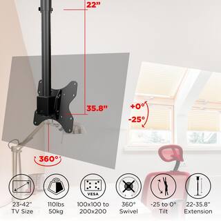 ProMounts Small TV Ceiling Mount for 23-42