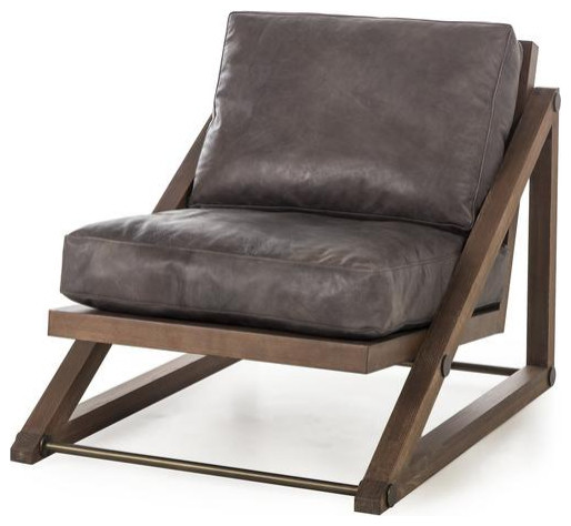 Colmar Chair Destroyed Black   Transitional   Armchairs And Accent Chairs   by V.S.D Furniture  Houzz