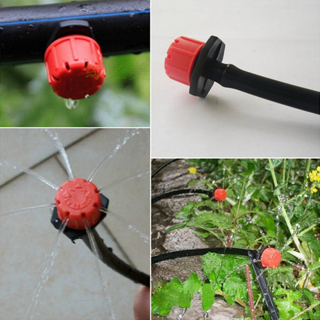 100pcs Plastic Adjustable Emitter Dripper Micro Drip Irrigation Sprinklers Watering System Automatic Water Spray Nozzle