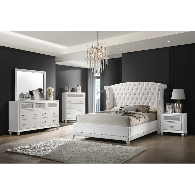 Barzini 5 Piece Bedroom Set  White