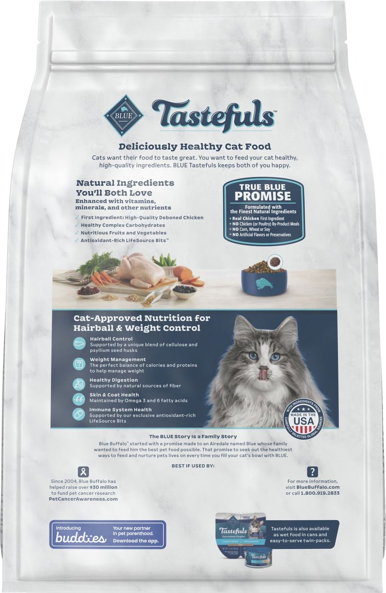 Blue Buffalo Indoor Hairball and Weight Control Chicken and Brown Rice Recipe Adult Dry Cat Food