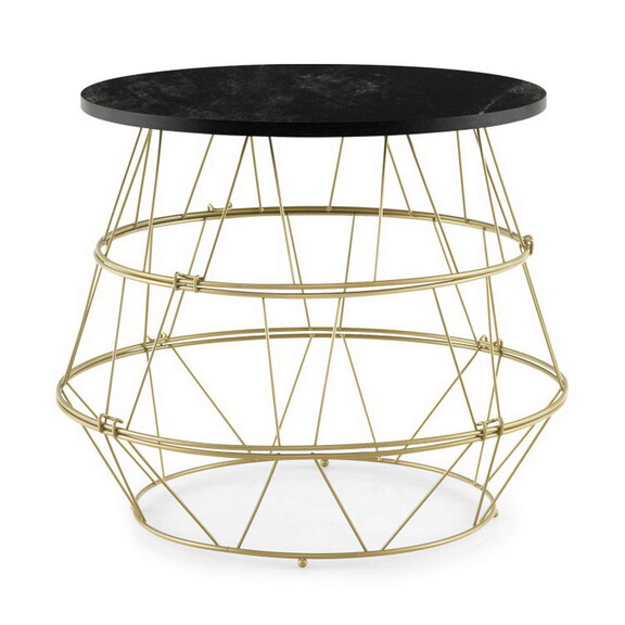 Costway 72835961 Round Metal Frame End Table with ...