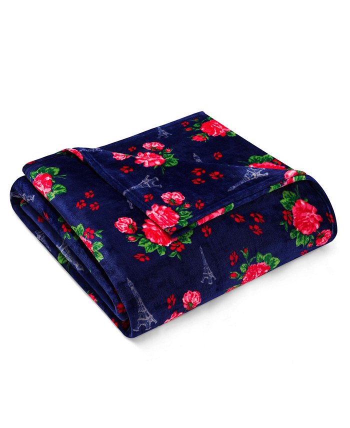 Betsey Johnson French Floral Passport Blanket  Twin