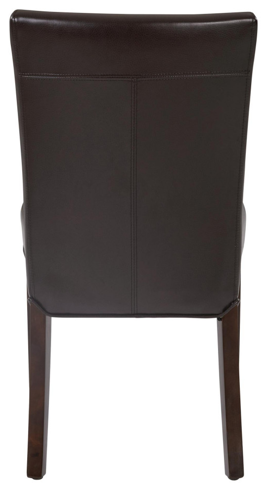 Alphie Bonded Leather Chair  Coffee Bean (Set Of 2)   Transitional   Dining Chairs   by Virgil Stanis Design  Houzz