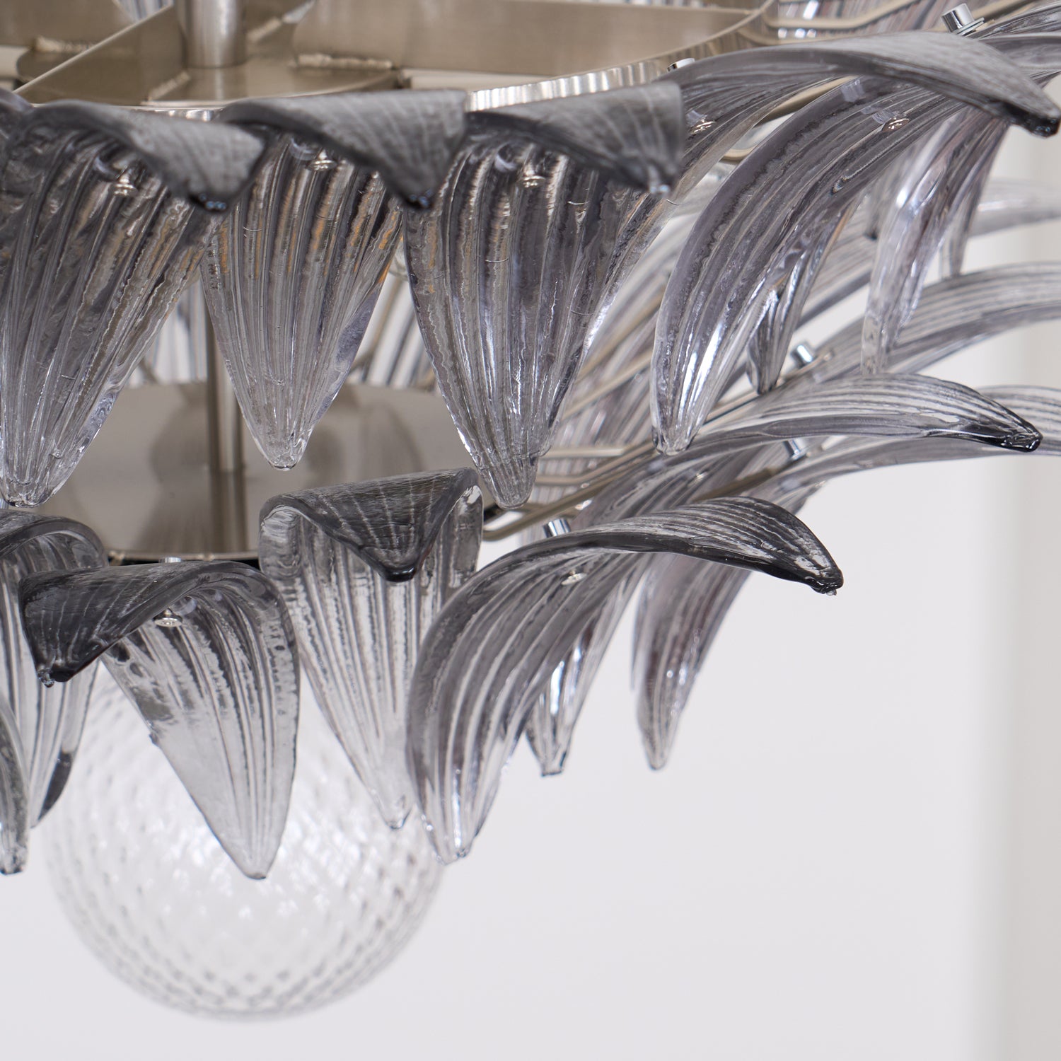 Murano Palmette Transparent Chandelier