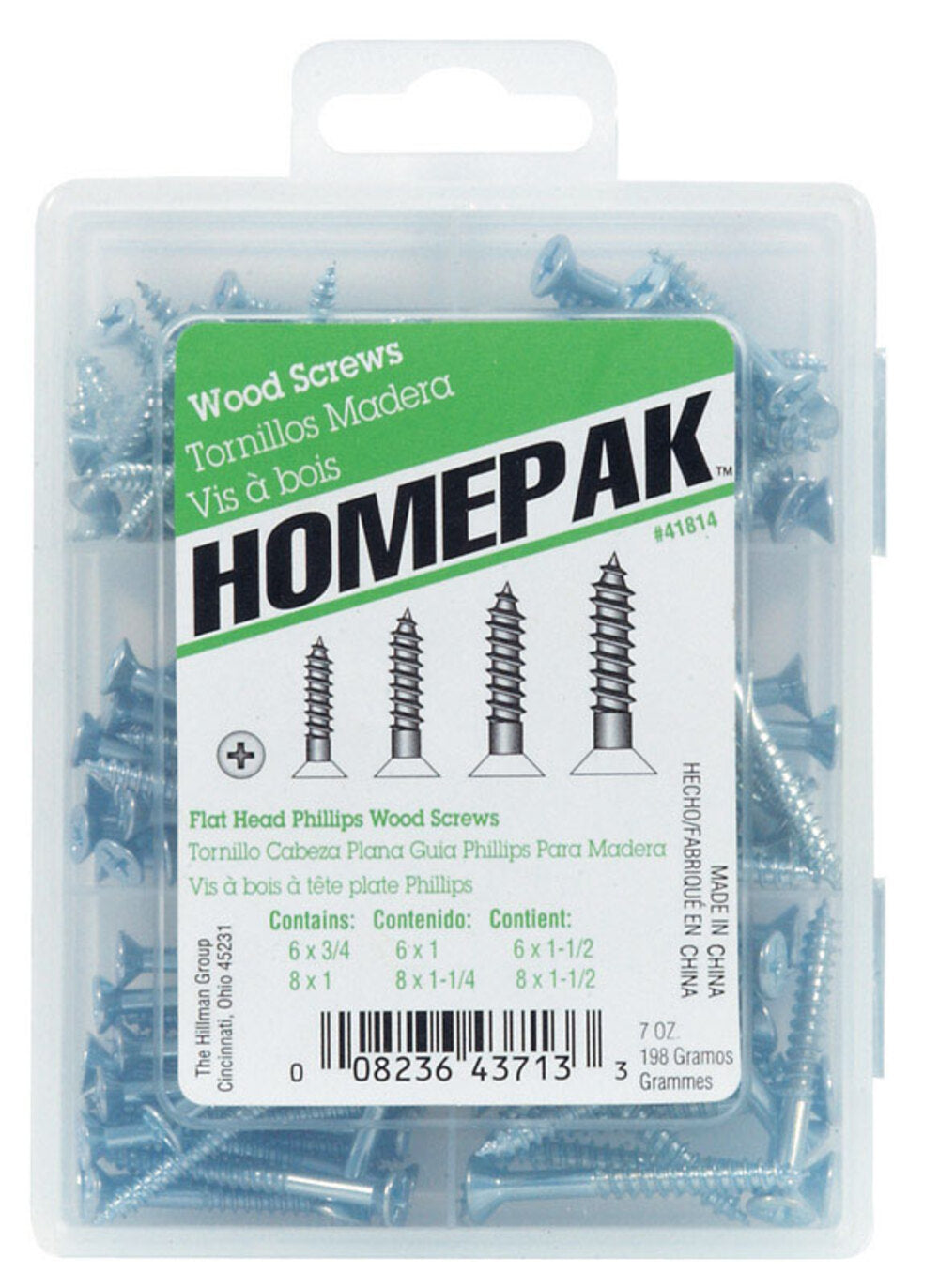 WOOD SCREW FH PH ASST