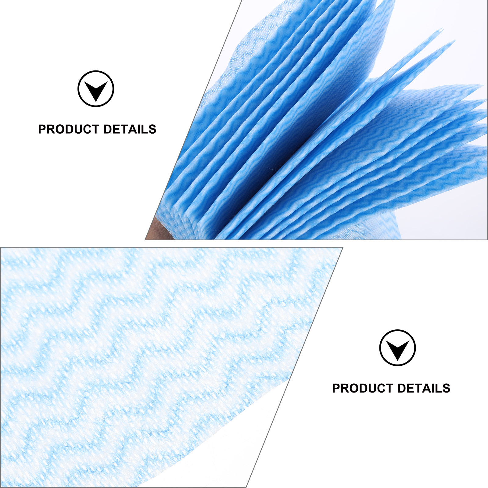 80pcs Environmental Disposable Washing Dish Towel Kitchen Cleaning Cloth Non-stick Oil Wiping Rags Towel Bag(Blue)