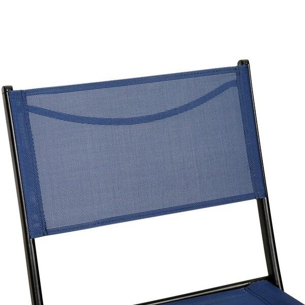 4 Pack Commercial Outdoor Flex Comfort Folding Chair with Metal Frame