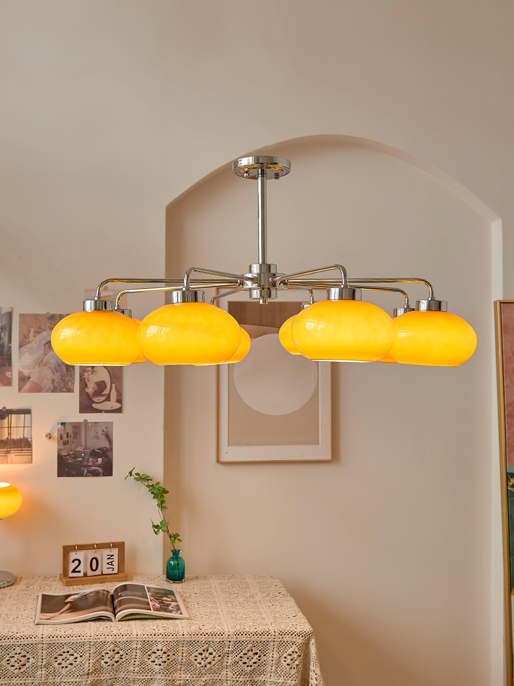 Oval Persimmon Chandelier