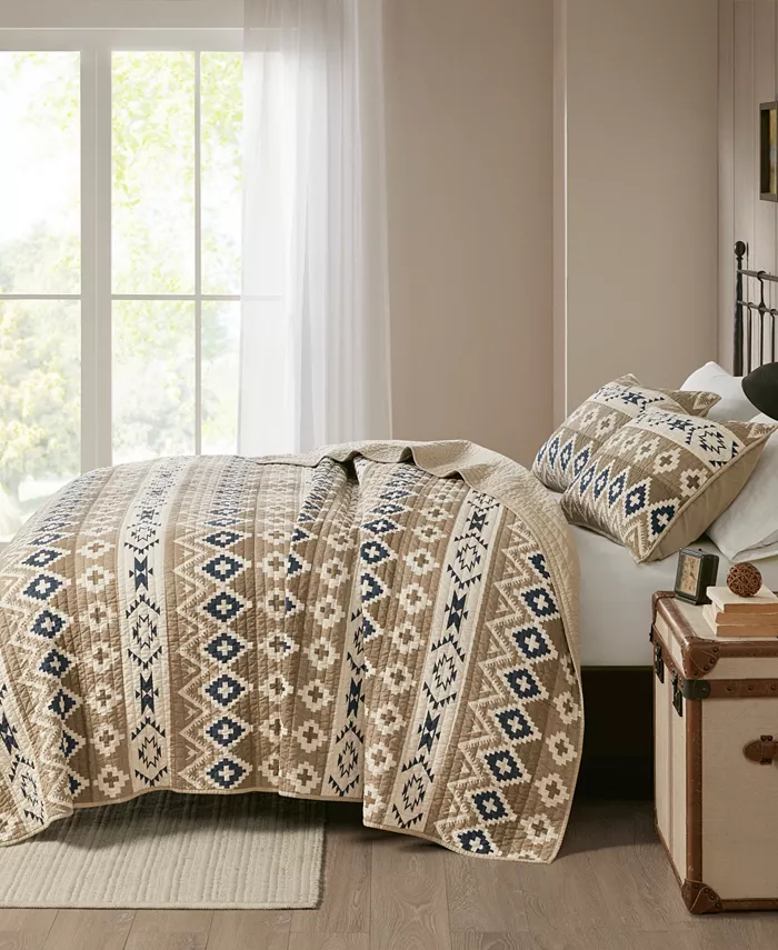 Woolrich Montana Printed Cotton Oversized 3 Piece Quilt Set， Full Queen