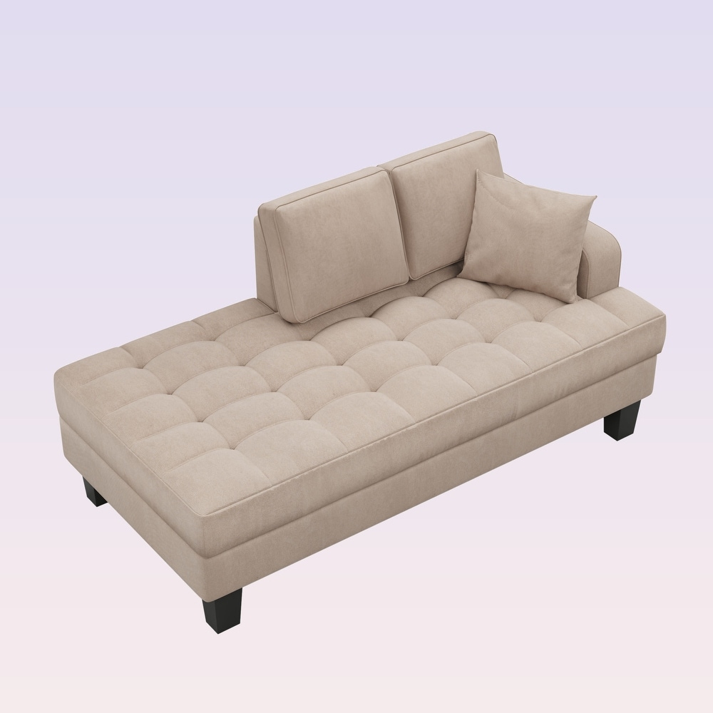 Modern Chaise Lounge With 2 Toss Pillow For Living room