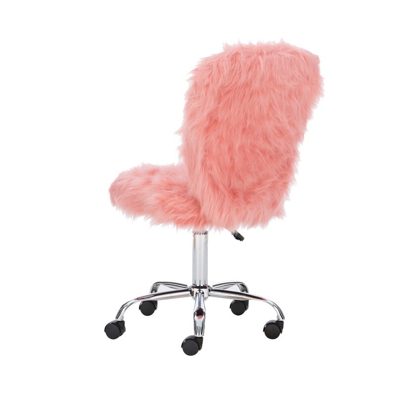 Clara Faux Fur Armless Office Chair