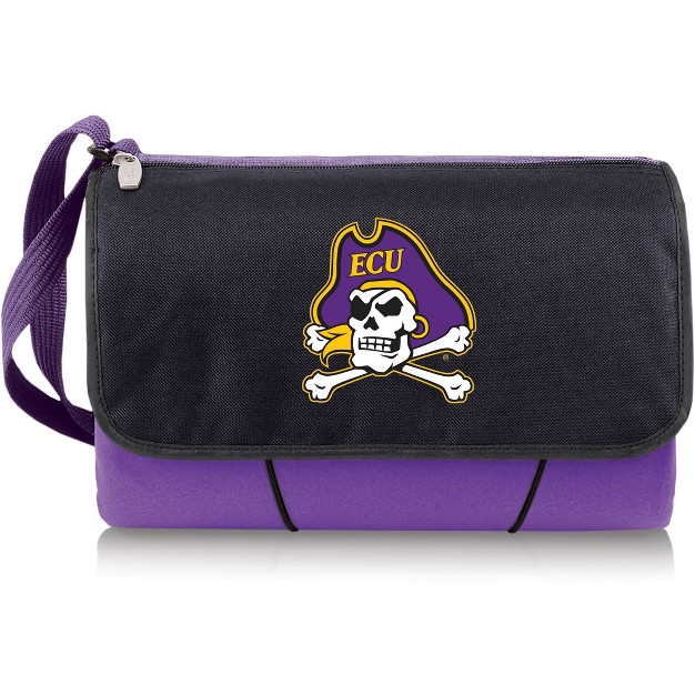 Ncaa East Carolina Pirates Blanket Tote Outdoor Picnic Blanket Purple