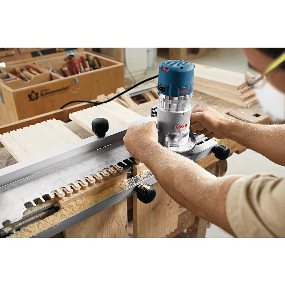 Bosch 11 Amp Corded 1-516 in. Single-Speed Fixed-Base Router Kit (6 Accessories) 1617