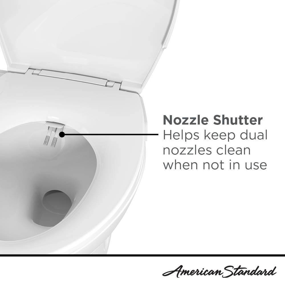 American Standard AquaWash Slim Non- Electric Slow Close Bidet Seat for Elongated Toilets in. White 8033A65G.020