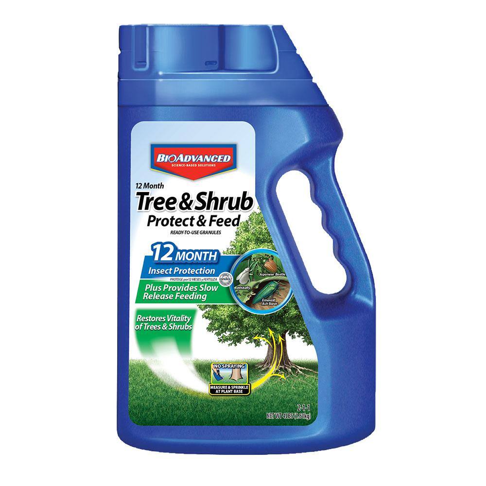 BIOADVANCED 4 lb. Tree and Shrub Protect and Feed Granules 701900