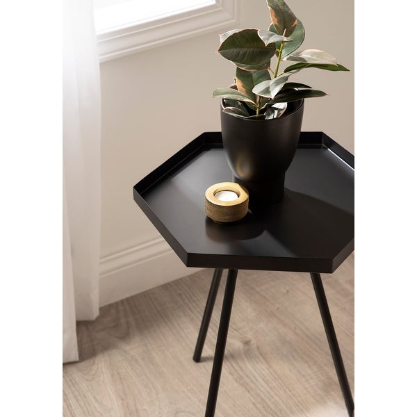 Kate and Laurel Kashvi Metal Hexagon Side Table