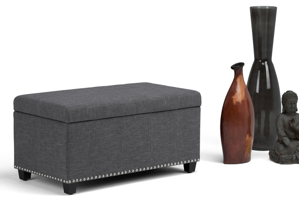 Amelia 34 quotTraditional Storage Ottoman   Transitional   Footstools And Ottomans   by Simpli Home Ltd.  Houzz