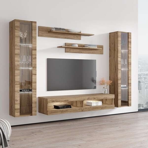 Fly AB2 34TV Wall Mounted Floating Modern Entertainment Center