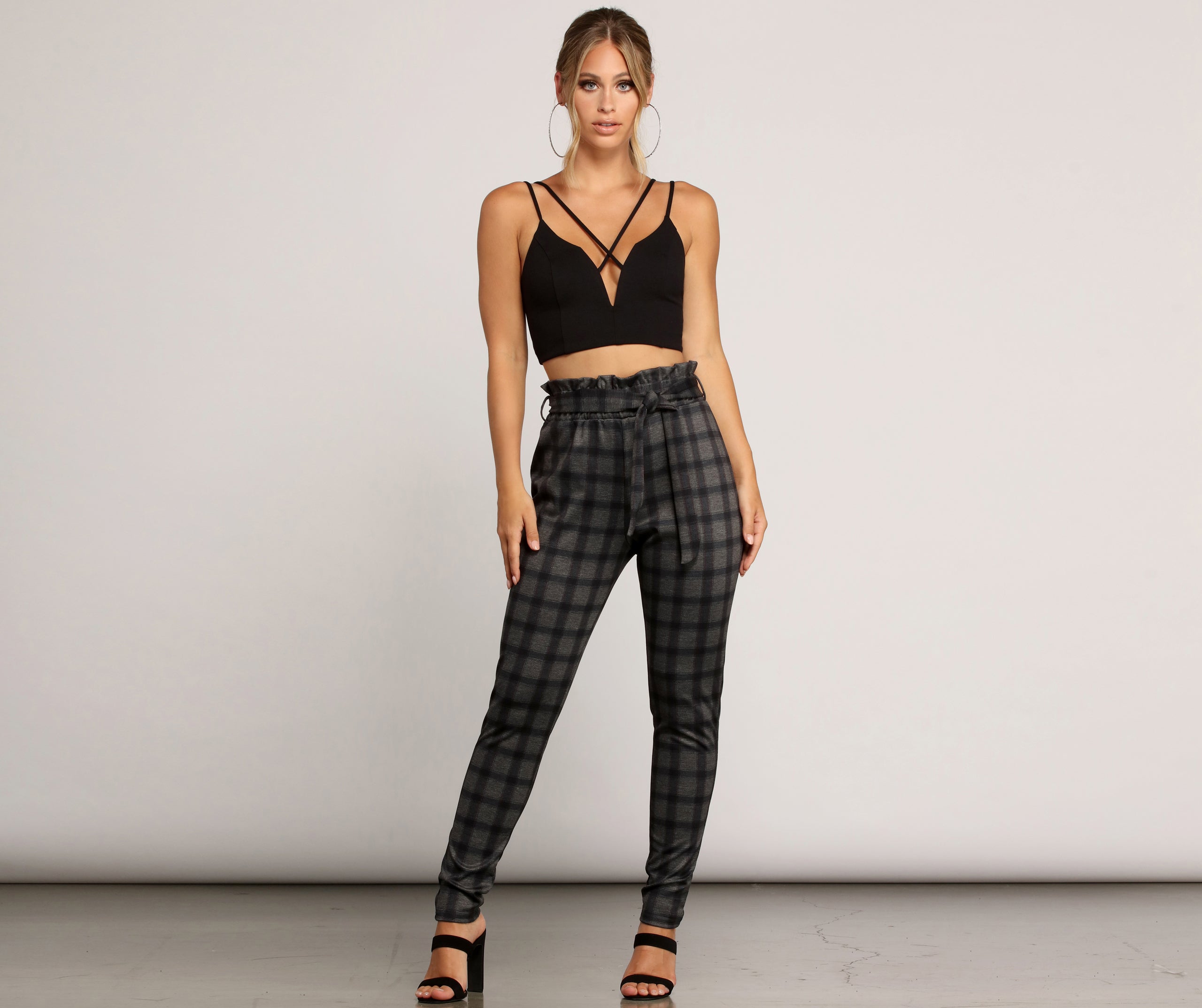 Mad For Plaid Paperbag Pants