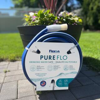 Flexon PureFlo 58 in. Dia x 50 ft. BPA Free Drinking Water Safe Garden Hose PF5850