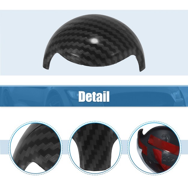 Unique Bargains Carbon Fiber Pattern Gear Shift Auto Knob Cover Interior Accessory For Ford For Mustang 2015 2016 2017 2018 2019 2020 2021 2022