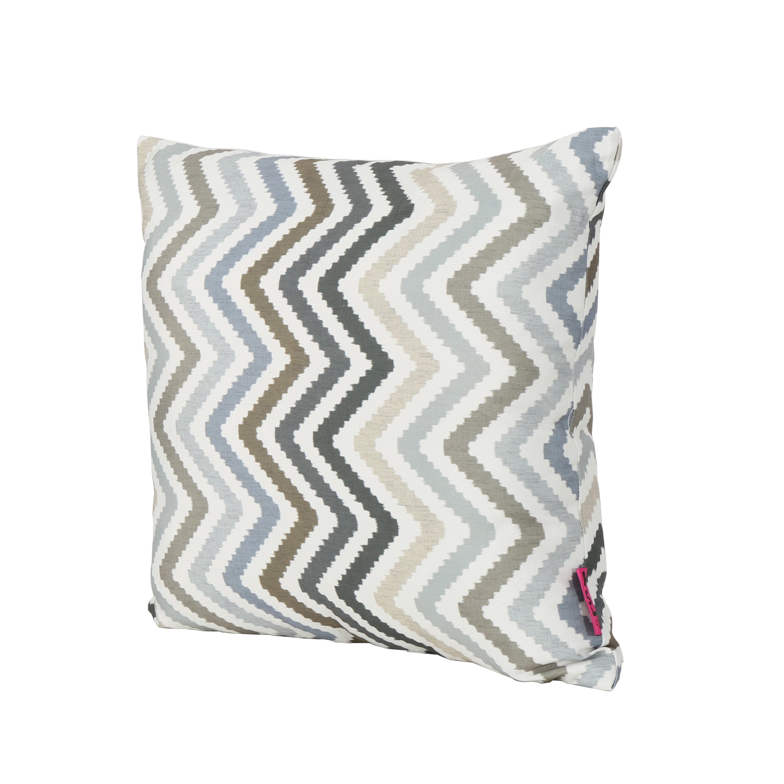 Kimpton Outdoor Zig Zag Striped Water Resistant Tasseled Square and Rectangular Throw Pillows (Set of 4)