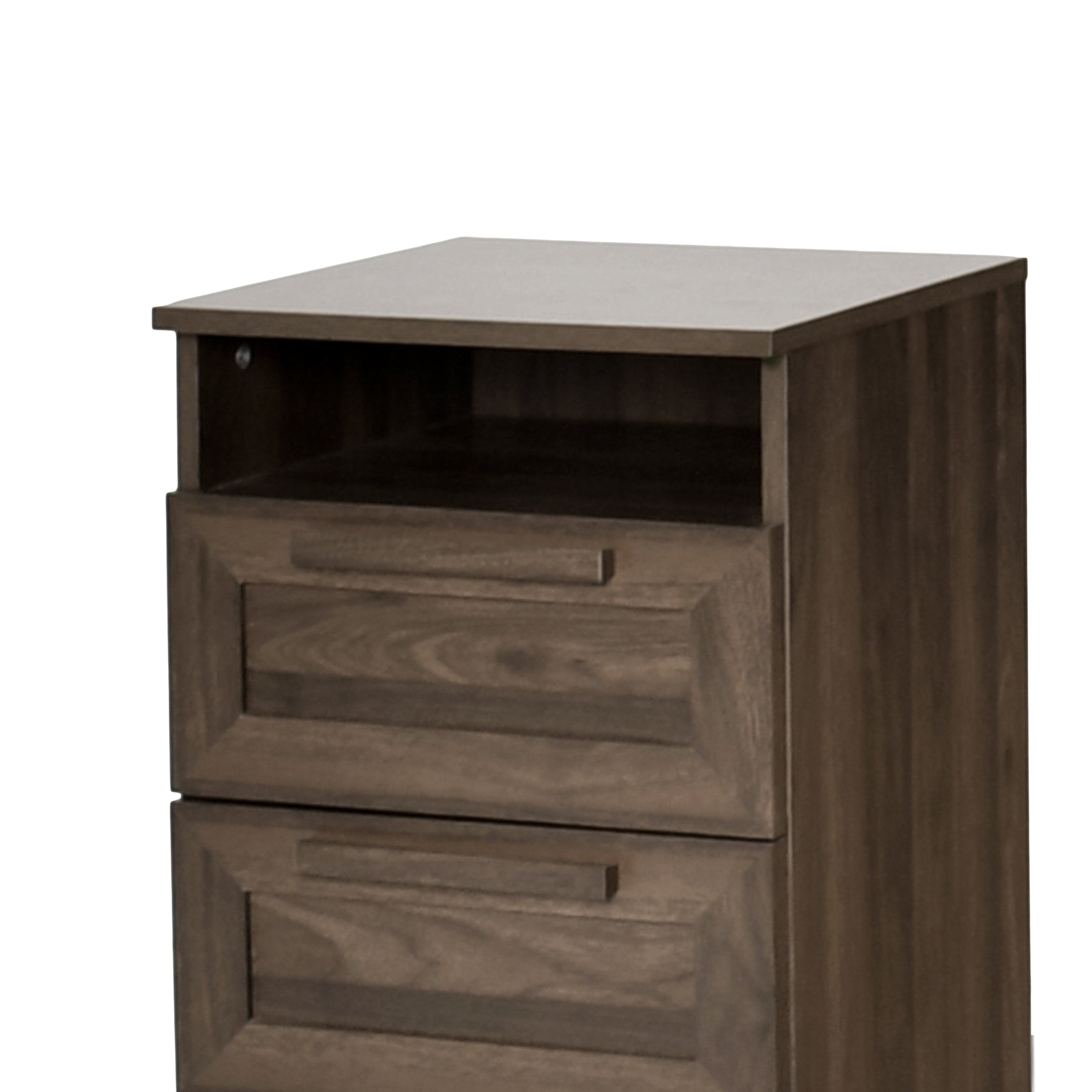 Broxon Rustic 2 Drawer Nightstands, Set of 2