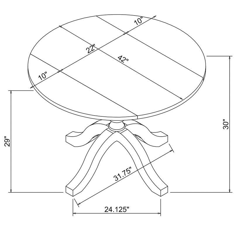 Linon Piedmont Drop Leaf Table