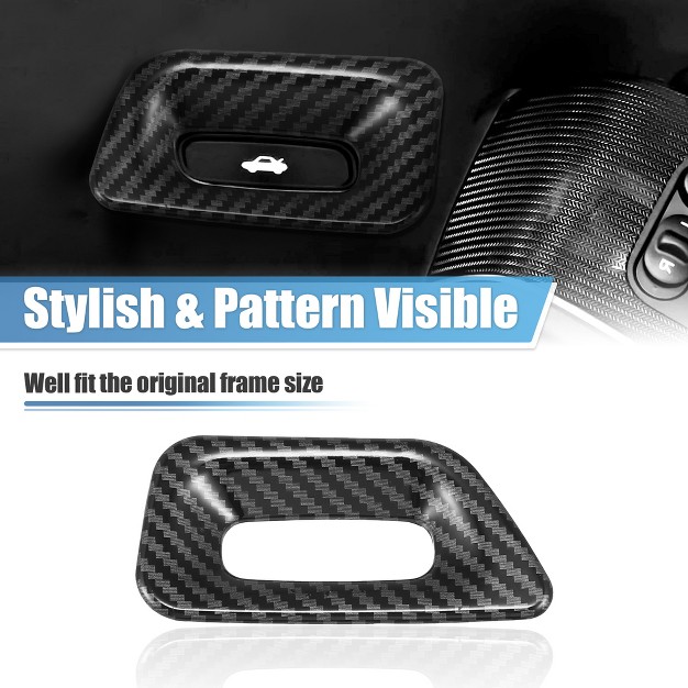 Unique Bargains Tailgate Rear Trunk Open Button Frame Trim For Honda Civic 11th 2022 Black Carbon Fiber