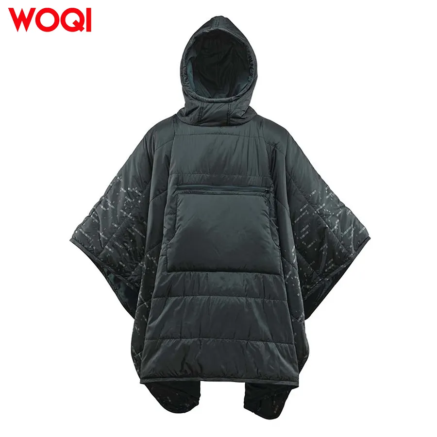 WOQI waterproof portable blanket Camping electric hoodie winter blanket