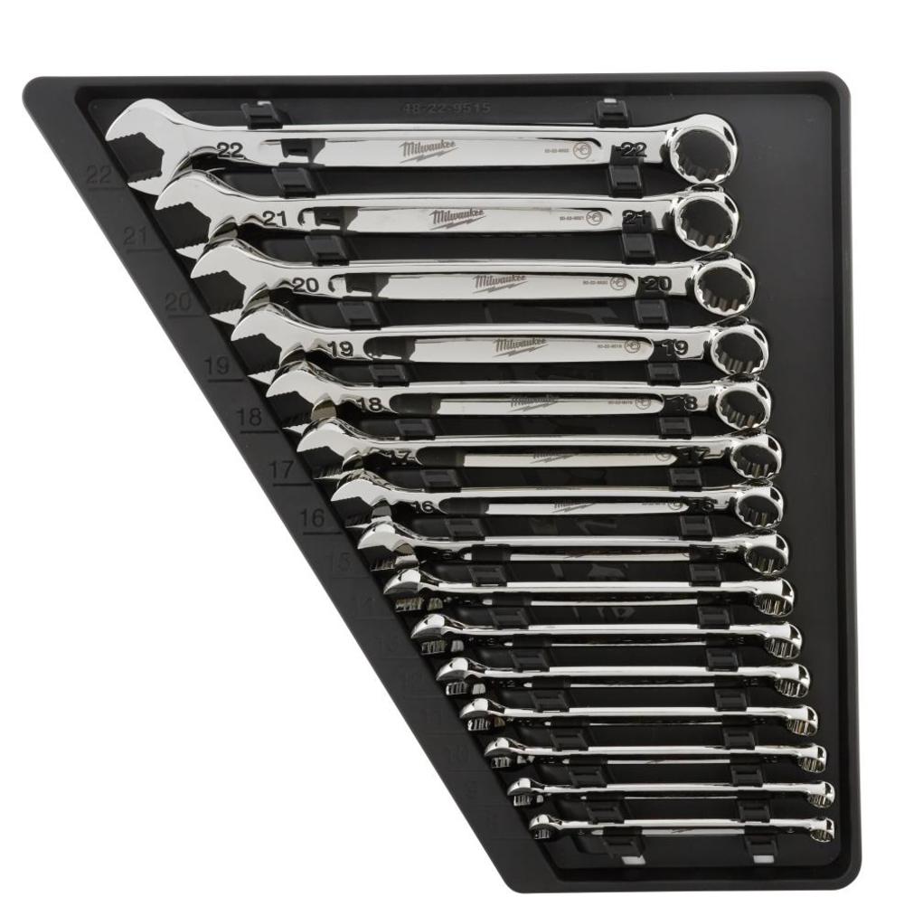 30pc SAE and Metric Combination Wrench Set ;