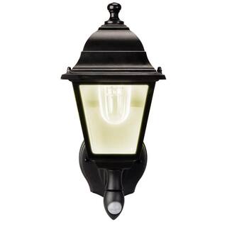 MAXSA Black Motion Sensing LED Outdoor Barn Light Sconce 43319