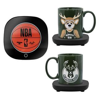 Uncanny Brands NBA MW Bucks Single-Cup Mascot 'Bango' Green Coffee Mug with Warmer for Your Drip Coffee Maker MW1-NBA-BUK-MAS