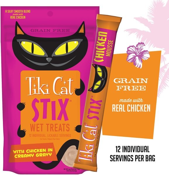 Tiki Cat Stix Chicken Grain-Free Cat Food Topper