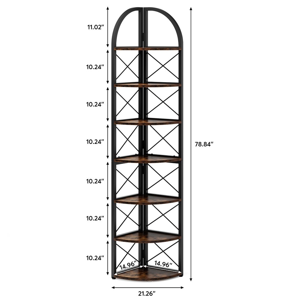 Corner Shelf  Tall Corner Bookshelf for Small Space