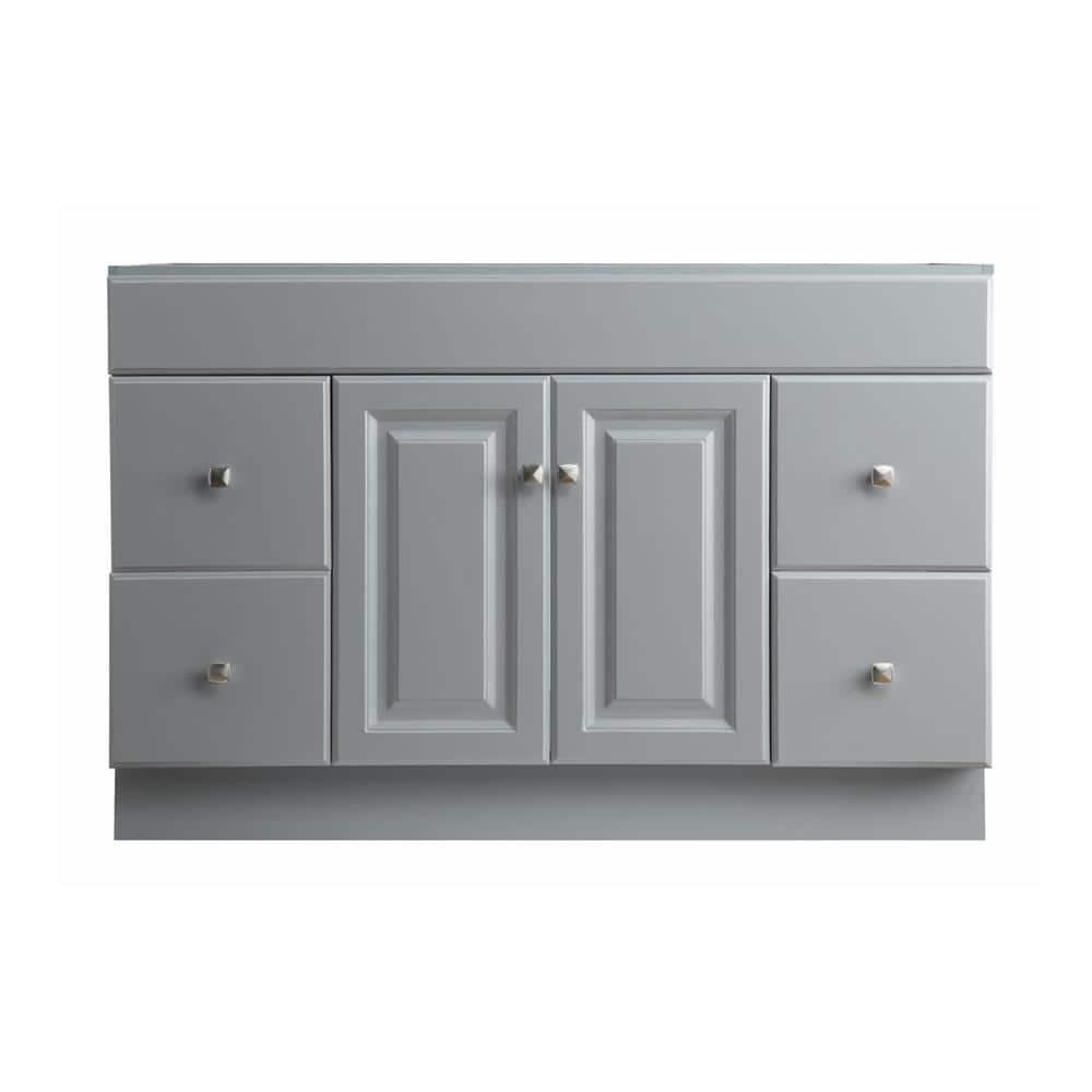 Design House Wyndham 48 in W x 21 in D Ready to Assemble Bath Vanity Cabinet Only in Gray