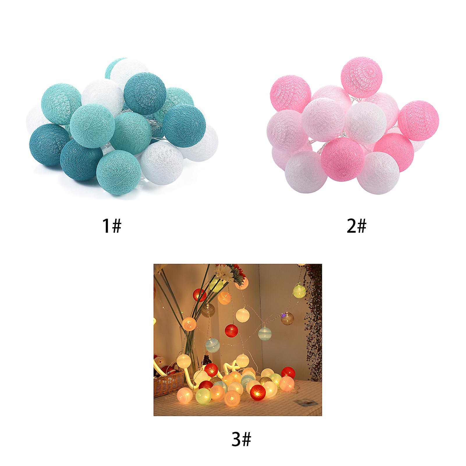 Led Cotton Sewing Thread Ball String Lights Home Christmas Party Wedding Festival Decorative String Lamp No.221738